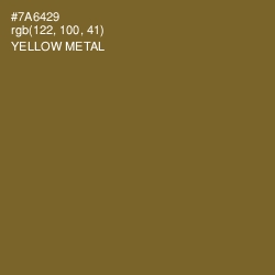 #7A6429 - Yellow Metal Color Image